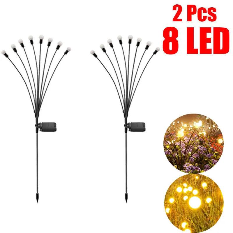 Solar LED Light Outdoor Garden Decoration Landscape Lights Firework Firefly Lawn Lamps Country House Terrace Balcony Decor Lamp