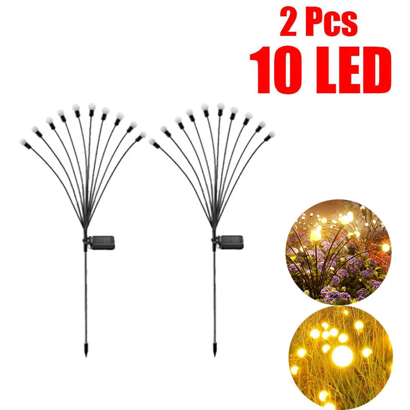 Solar LED Light Outdoor Garden Decoration Landscape Lights Firework Firefly Lawn Lamps Country House Terrace Balcony Decor Lamp