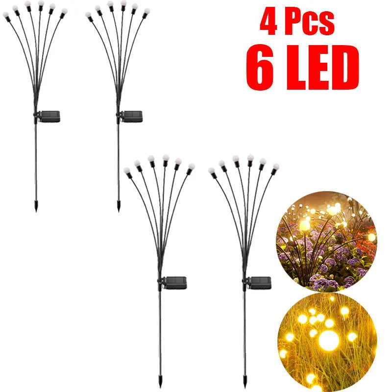 Solar LED Light Outdoor Garden Decoration Landscape Lights Firework Firefly Lawn Lamps Country House Terrace Balcony Decor Lamp