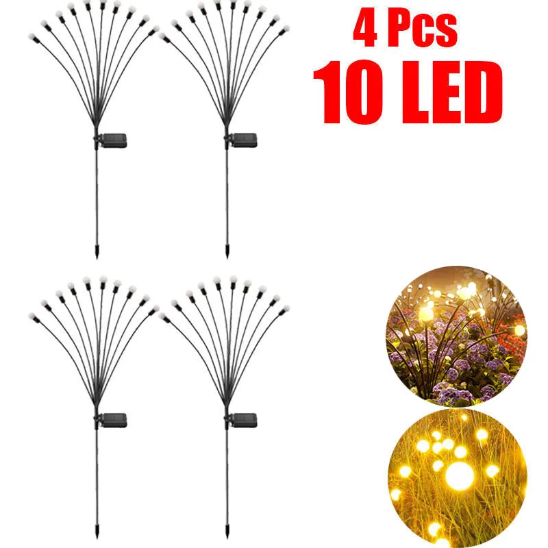 Solar LED Light Outdoor Garden Decoration Landscape Lights Firework Firefly Lawn Lamps Country House Terrace Balcony Decor Lamp