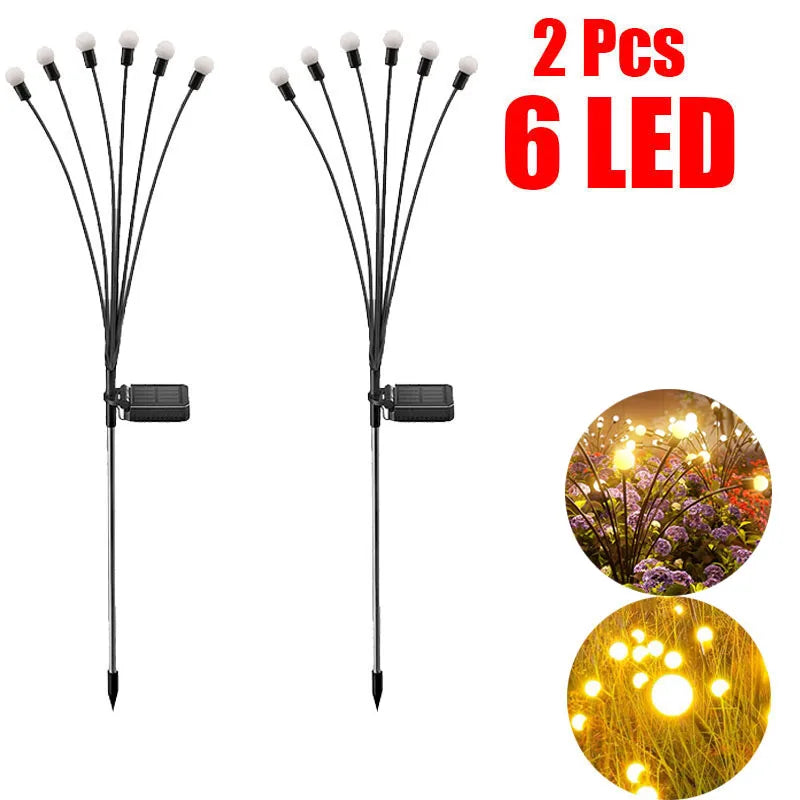 Solar LED Light Outdoor Garden Decoration Landscape Lights Firework Firefly Lawn Lamps Country House Terrace Balcony Decor Lamp